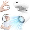 image:imagePlayHot Portable Mini Clip On Fan 2oz UltraLightweight HandsFree Hat FanWhite