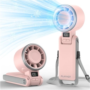 PlayHot Portable Handheld Turbo Fan, Travel Essentials, Gifts for Women/Men(Pink)